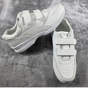 Propet Tour Walker Strap Women‎ 10 Wide White Leather Walking Shoes NEW w/Flaw